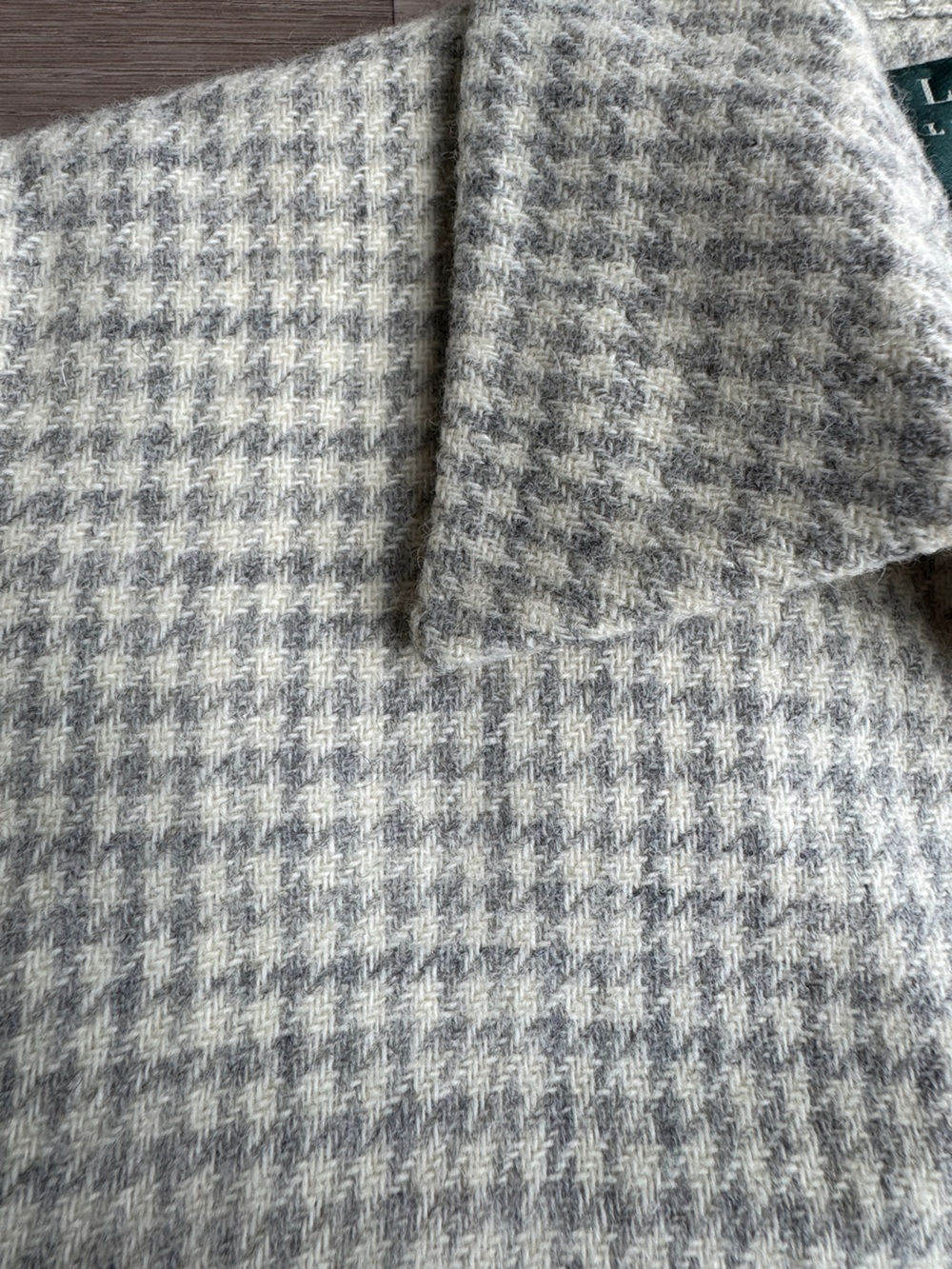 Lauren Ralph Lauren Women's Size 4P 100% Wool Houndstooth Blazer Jacket - Picture 6 of 7